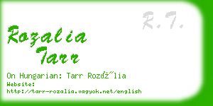 rozalia tarr business card